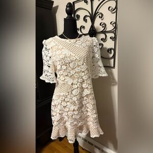 Lulus Elegant White Lace Dress